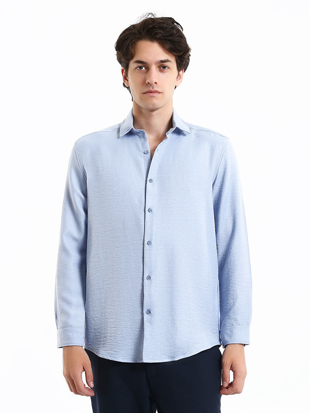 Chemise à Manches Longues Coupe Régulière pour Hommes-1
