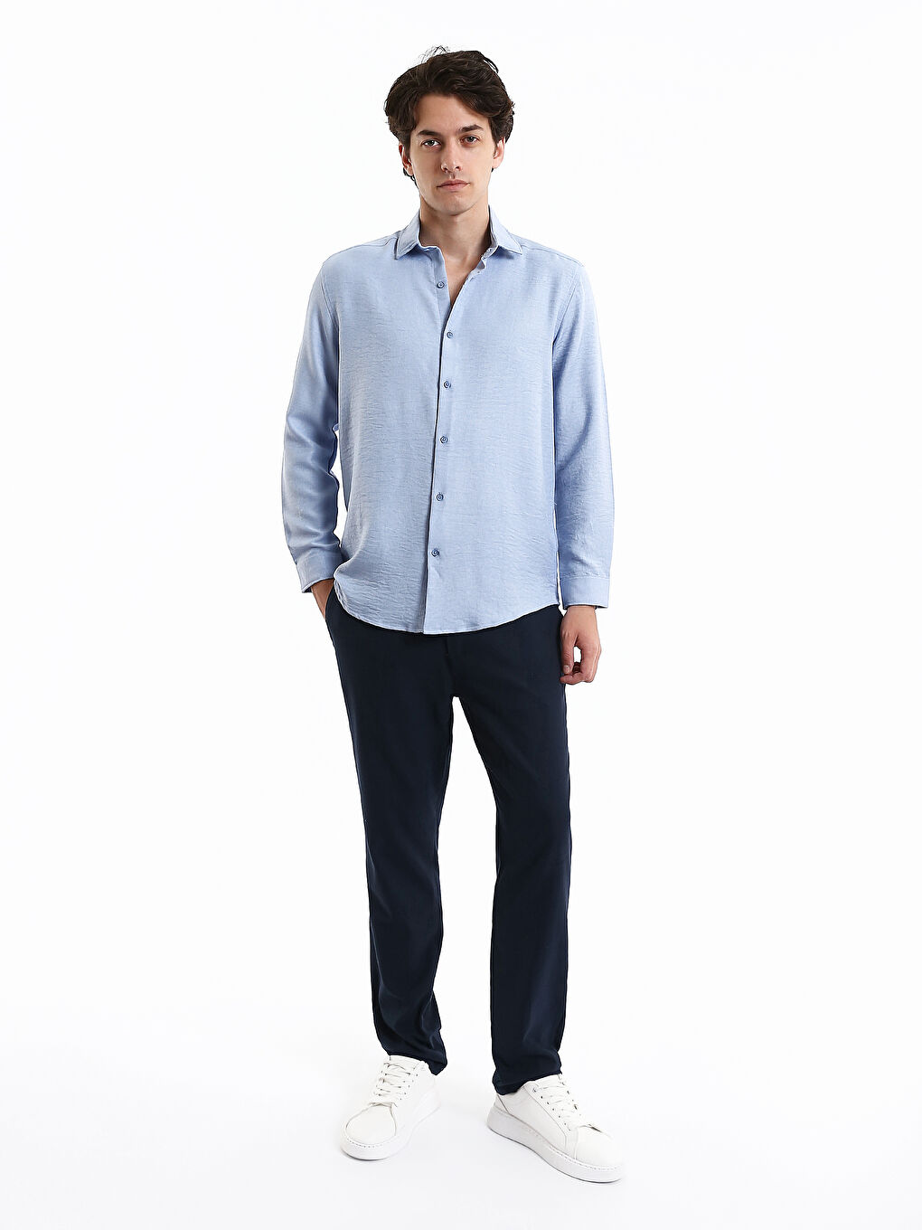 Chemise à Manches Longues Coupe Régulière pour Hommes-2