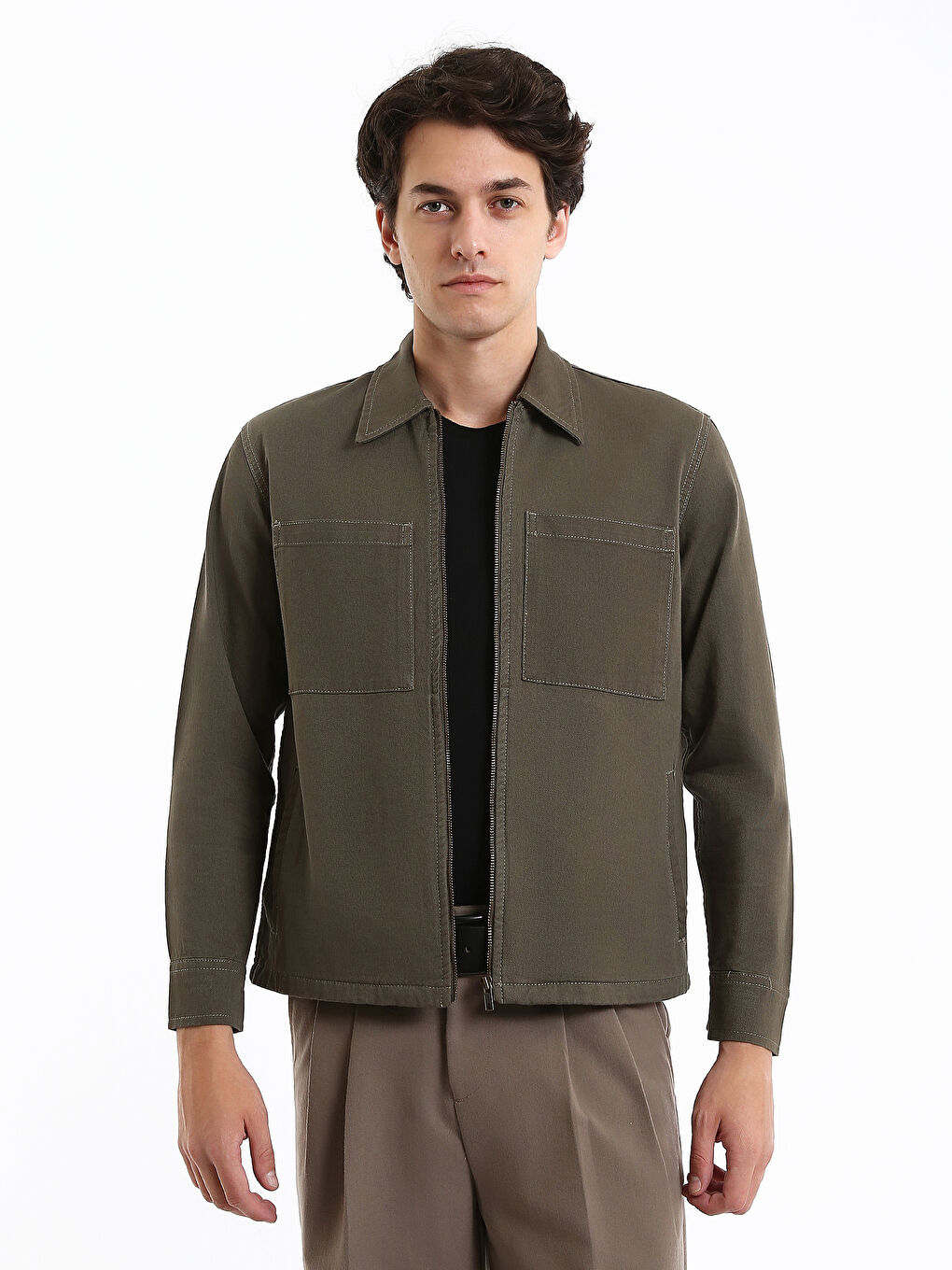 Surchemise Coupe Décontractée pour Hommes-1