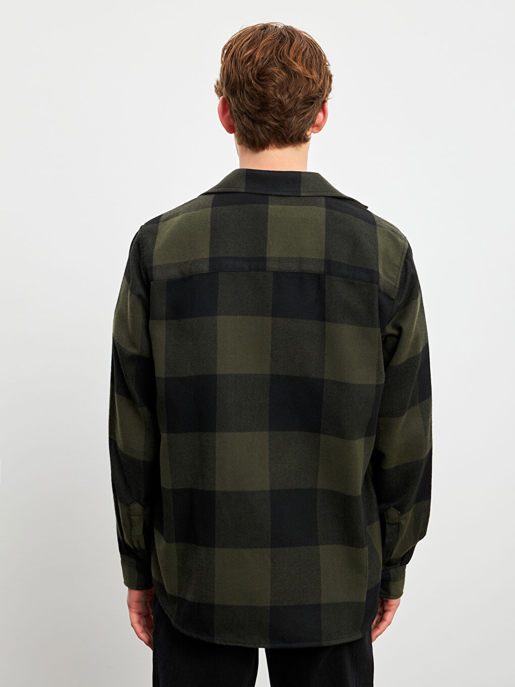 Regular Fit Flannel Plaid Men's Shirt -W5BR36Z8-LKX