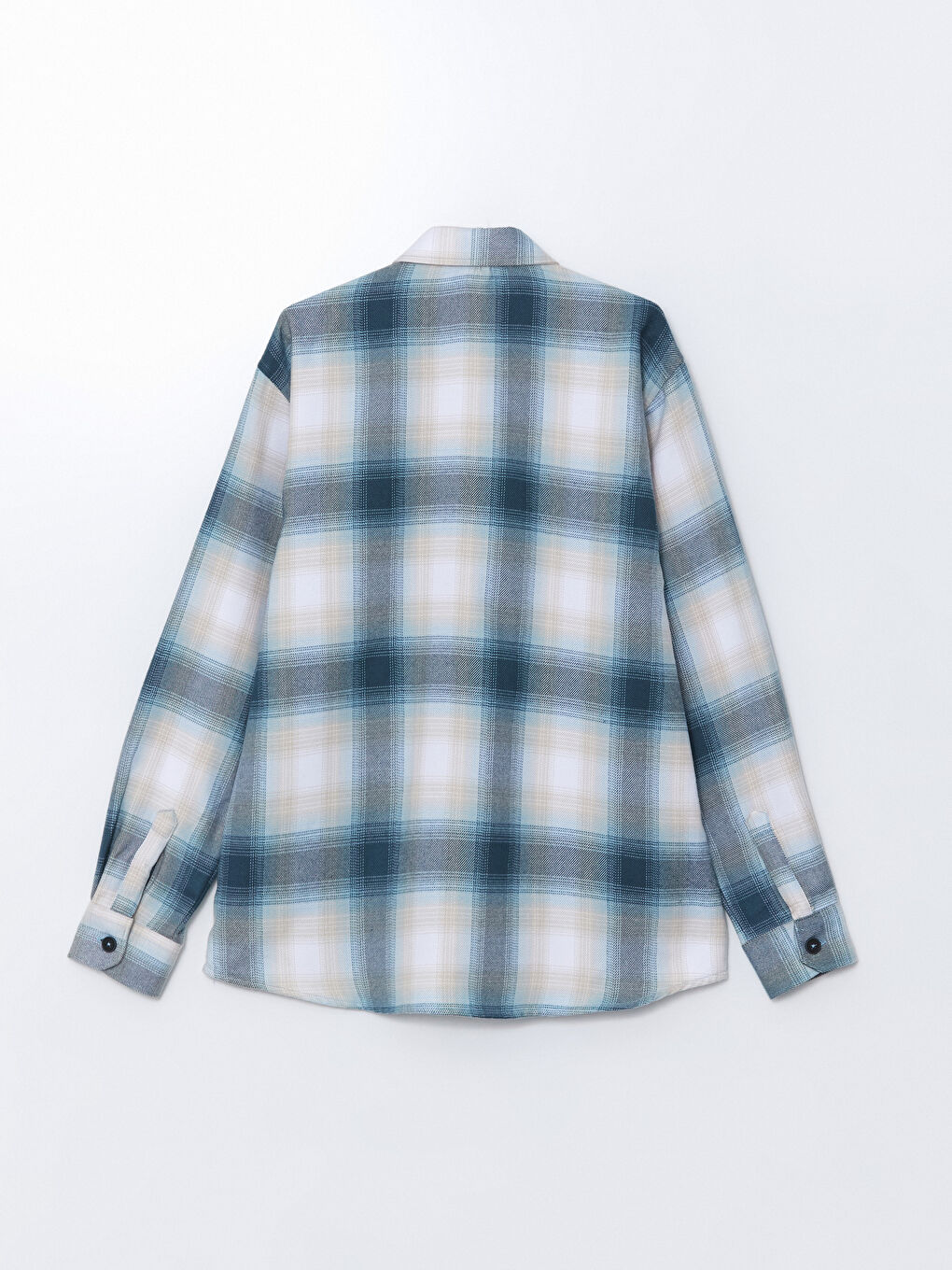 Regular Fit Long Sleeve Plaid Men's Flannel Shirt-5