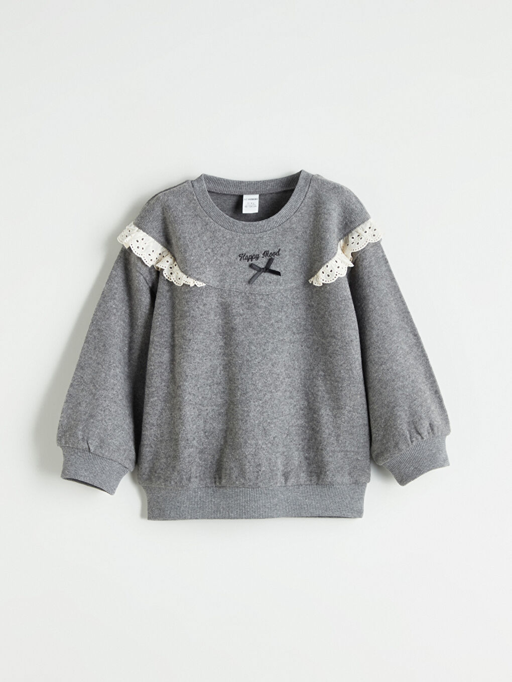 Antrasit Baskılı Kız Çocuk Sweatshirt