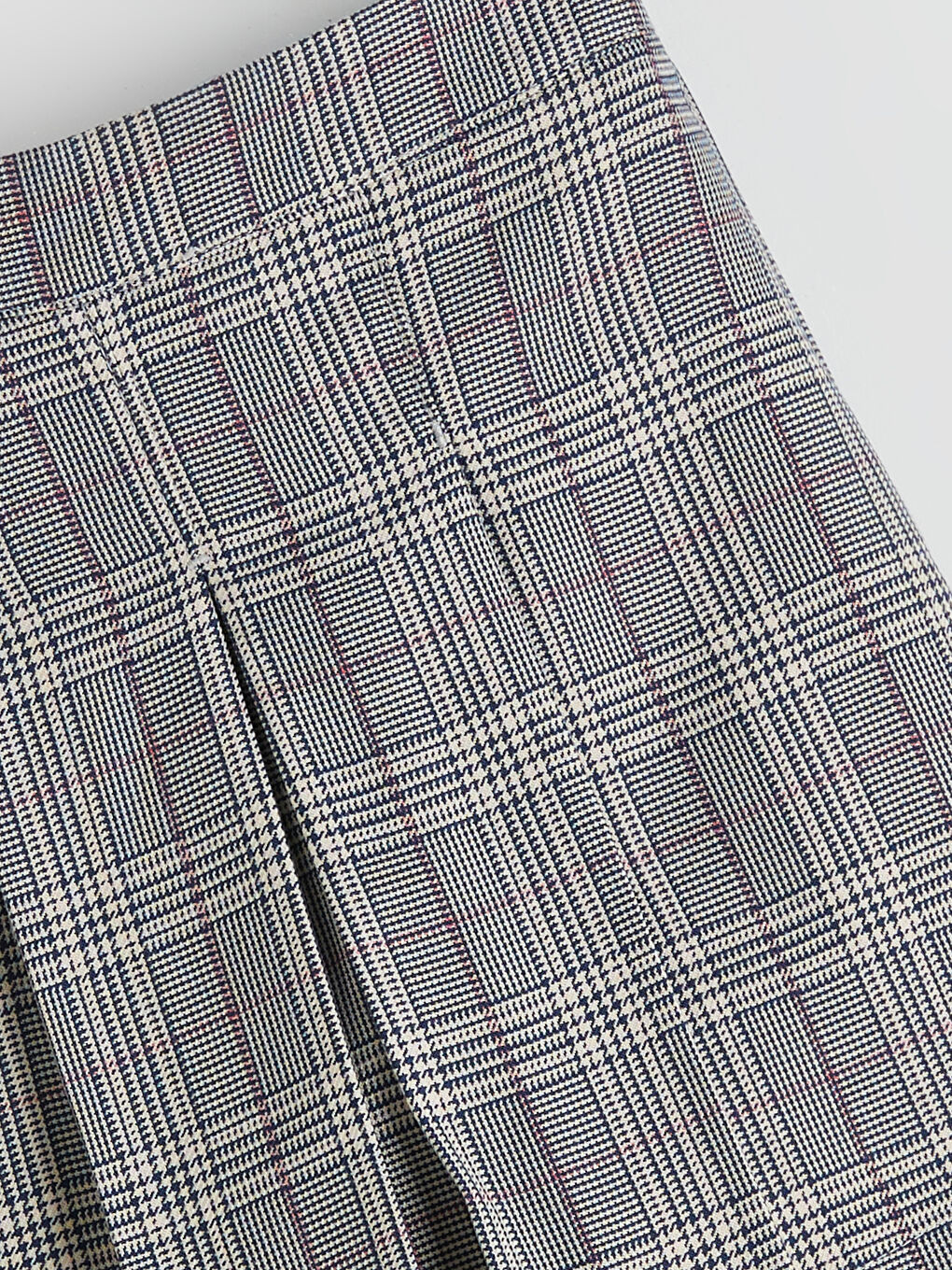 Gri Beli Lastikli Ekose Kız Çocuk Şort Etek-1