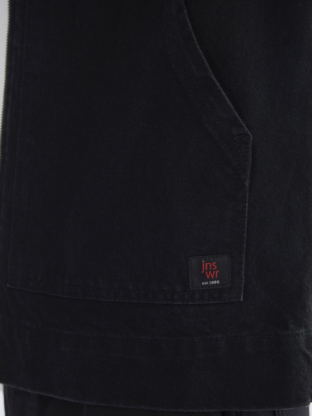 Siyah Rahat Kalıp Erkek Jean Ceket-2