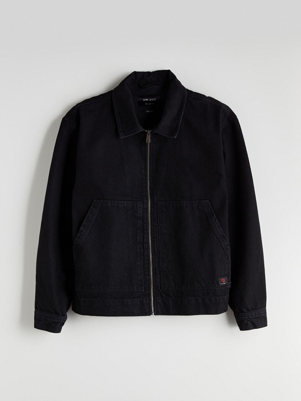 Siyah Rahat Kalıp Erkek Jean Ceket-4