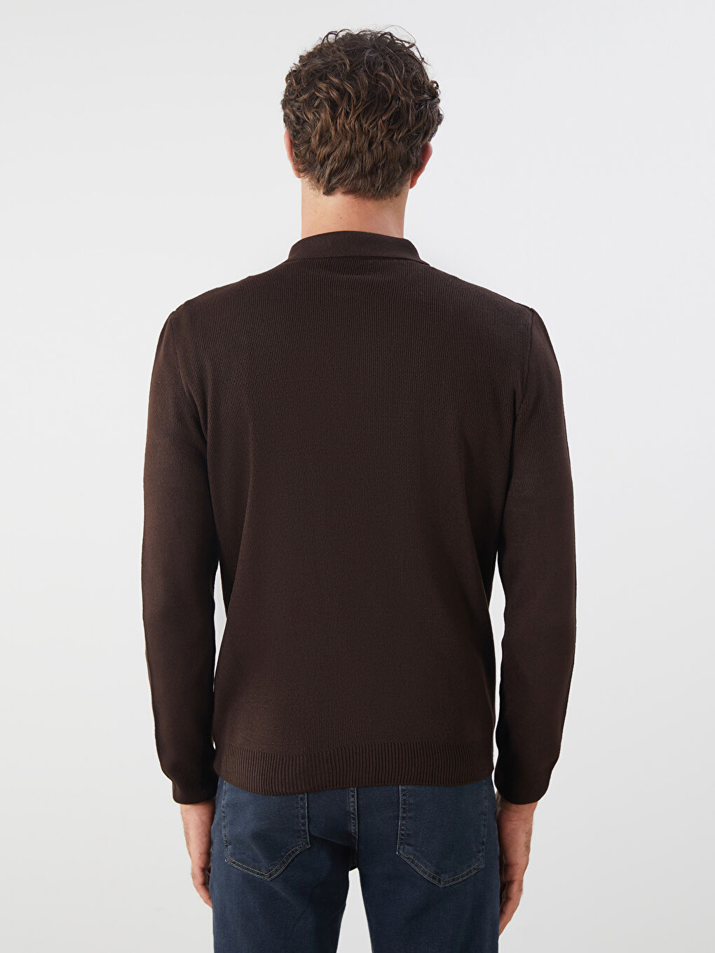 LCWAIKIKI Classic Polo Neck Long Sleeve Men's Knitwear Sweater -W5BR75Z8-HHJ