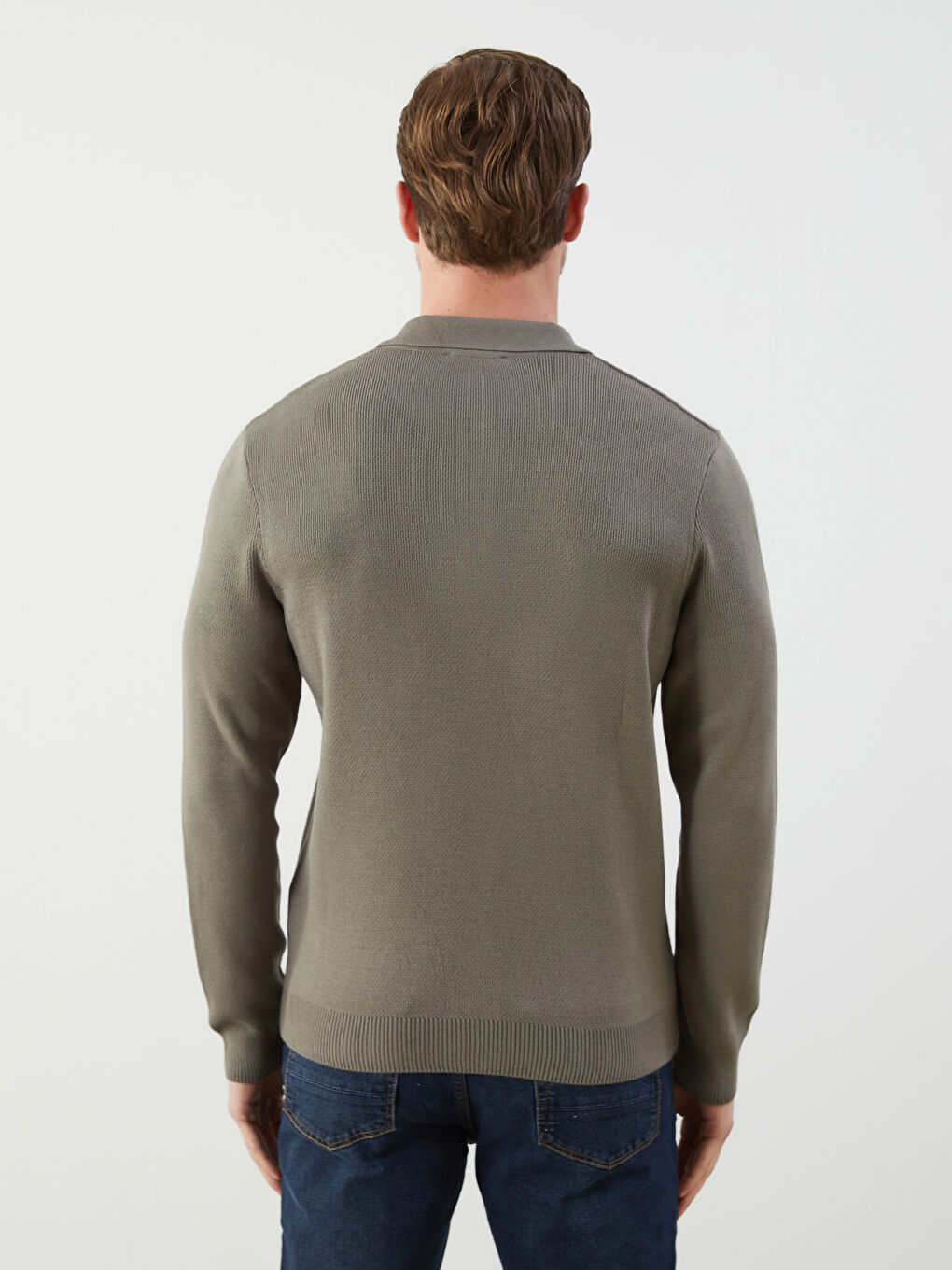 LCWAIKIKI Classic Polo Neck Long Sleeve Men's Knitwear Sweater -W5BR75Z8-R1D