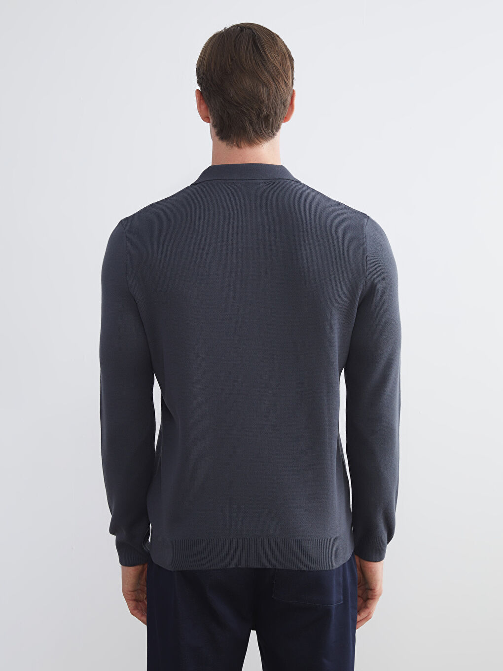 LCWAIKIKI Classic Polo Neck Long Sleeve Men's Knitwear Sweater -W5BR75Z8-HGG