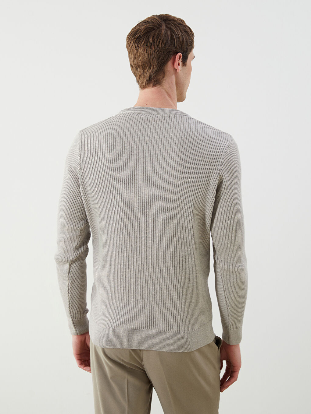 SOUTHBLUE Crew Neck Long Sleeve Men's Tricot Sweater -W5BR77Z8-L8T