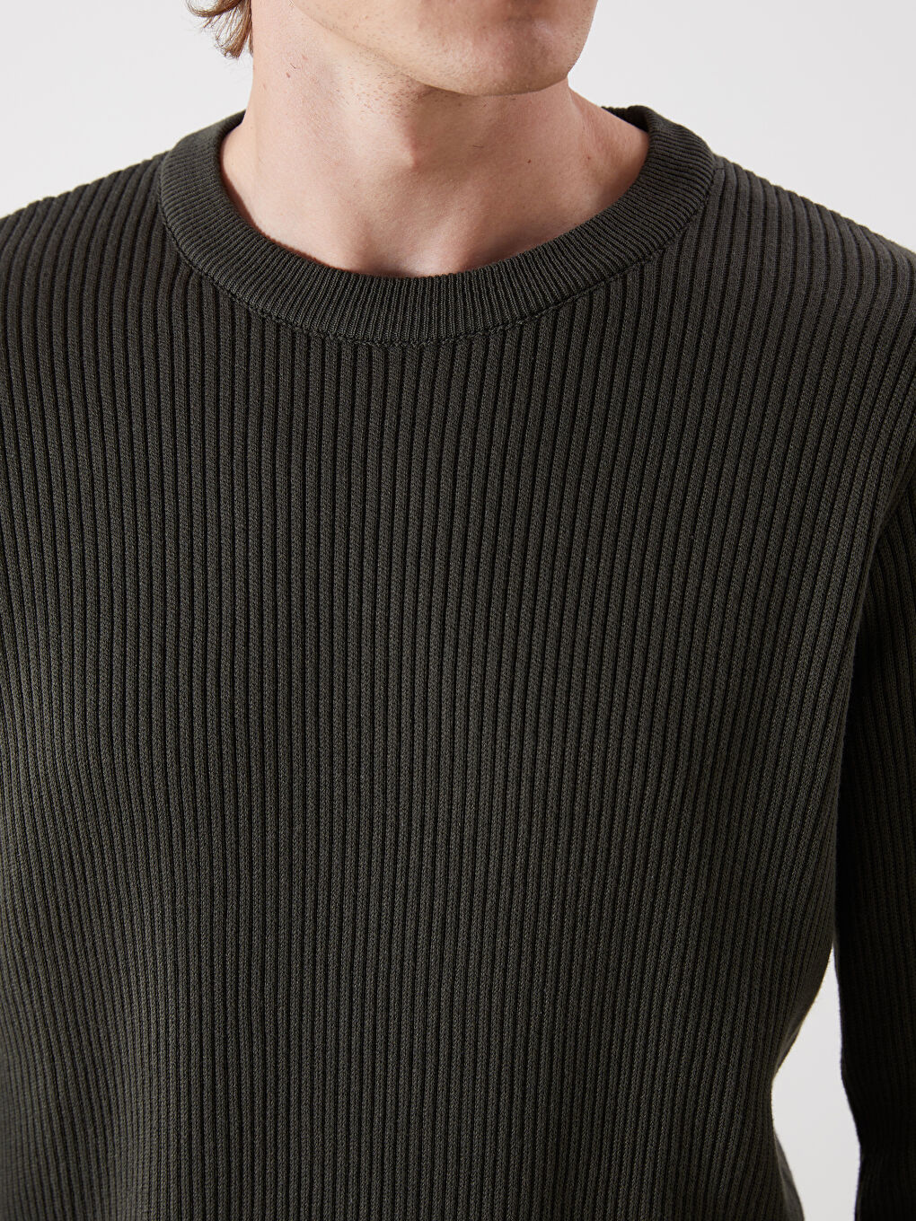 SOUTHBLUE Crew Neck Long Sleeve Men's Tricot Sweater -W5BR77Z8-CZE