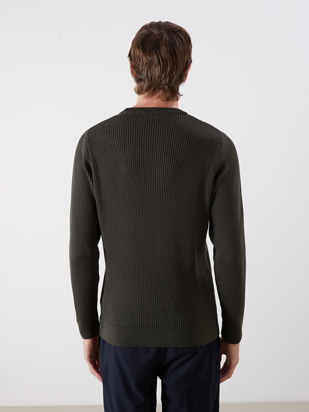 SOUTHBLUE Crew Neck Long Sleeve Men's Tricot Sweater -W5BR77Z8-CZE