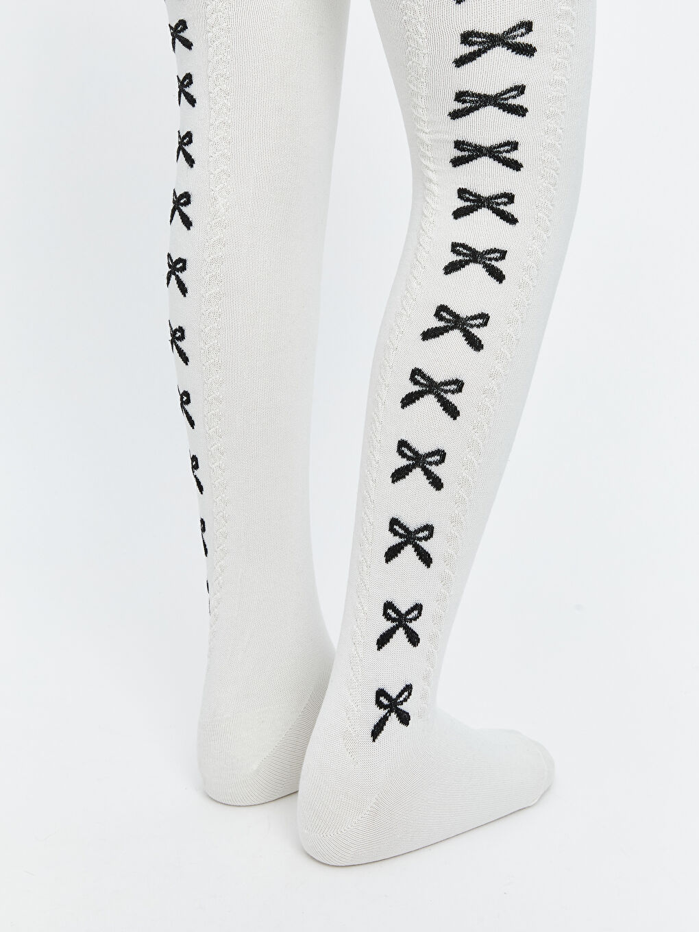 Patterned Girls' Tights 2 Pack-2
