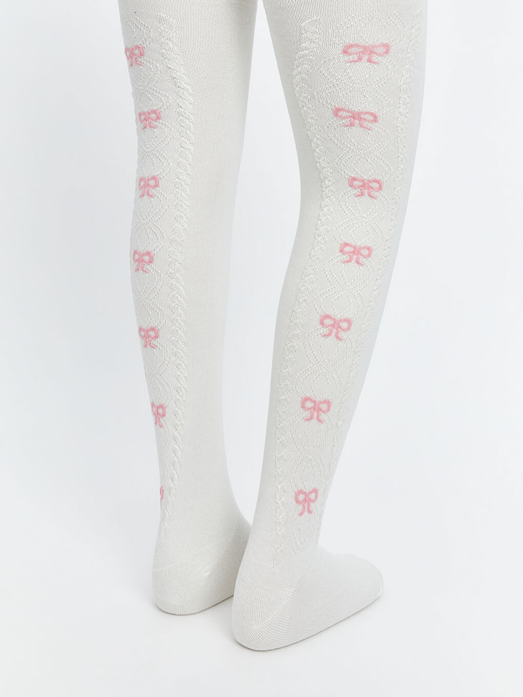 Patterned Girls' Tights 2 Pack-4