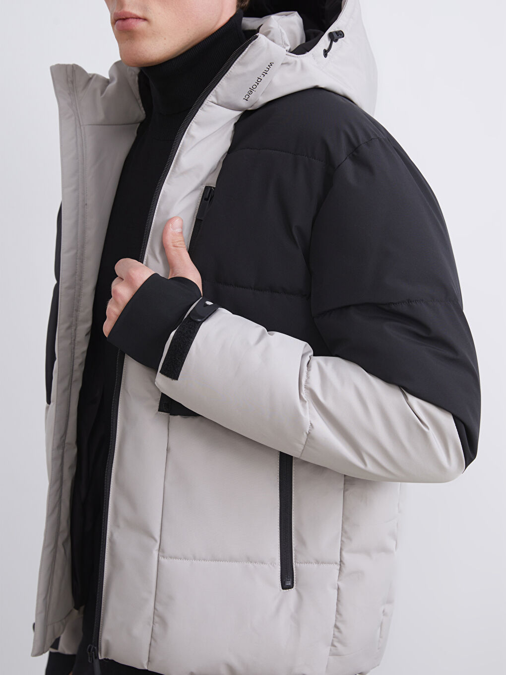 ерлерге арналған стандартты пішім капюшонды шаңғы күрткесі-2