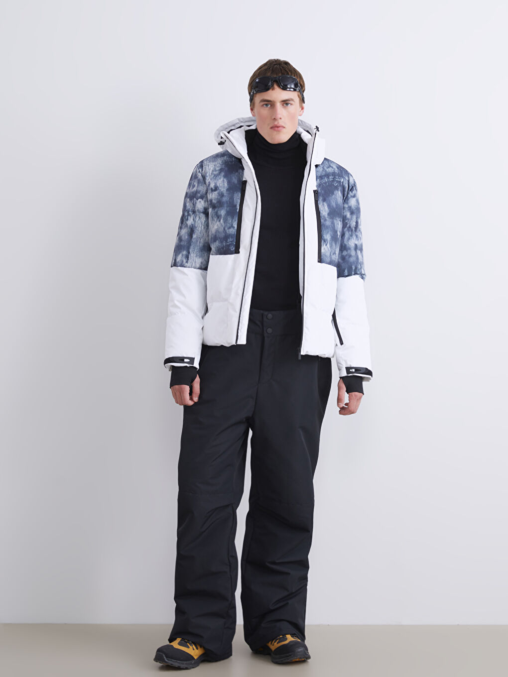 Ерлерге арналған стандартты пішім капюшонды парка пальтосы-1