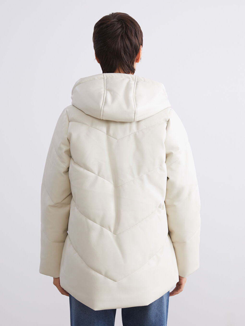 Hooded Women's Puffer Coat-4