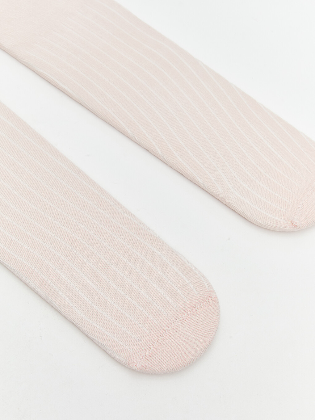 Pembe Çizgili Kız Bebek Külotlu Çorap-1