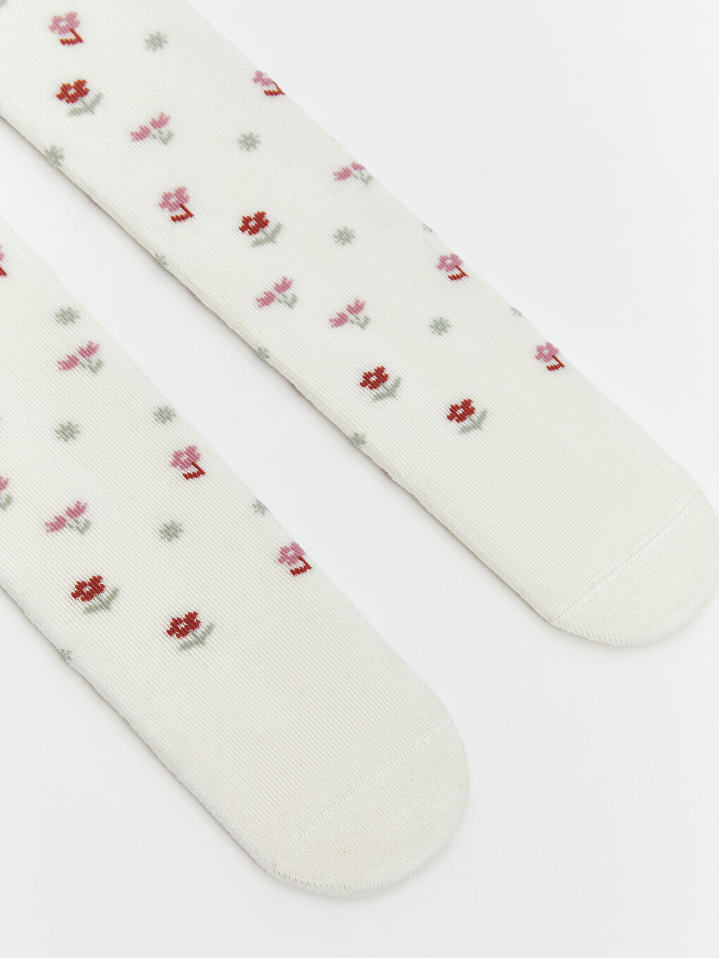 Floral Girls' Terry Cloth Tights-2