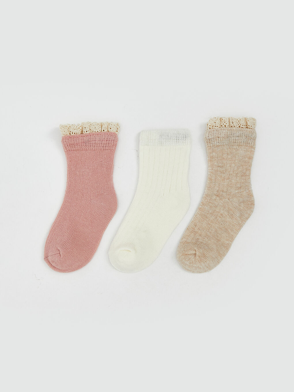 LCW baby Basic Baby Girls' Ankle Socks 3-pack -W5BS64Z1-DRH