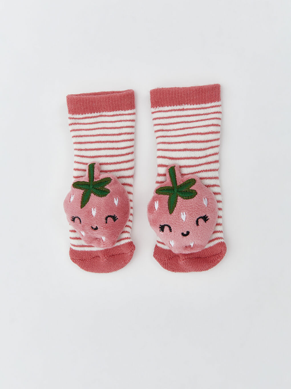 Baby Girl Home Socks with Toy