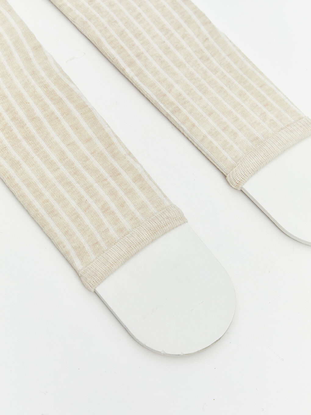 Bej Çizgili Erkek Bebek İçlik Tayt 2'li-1