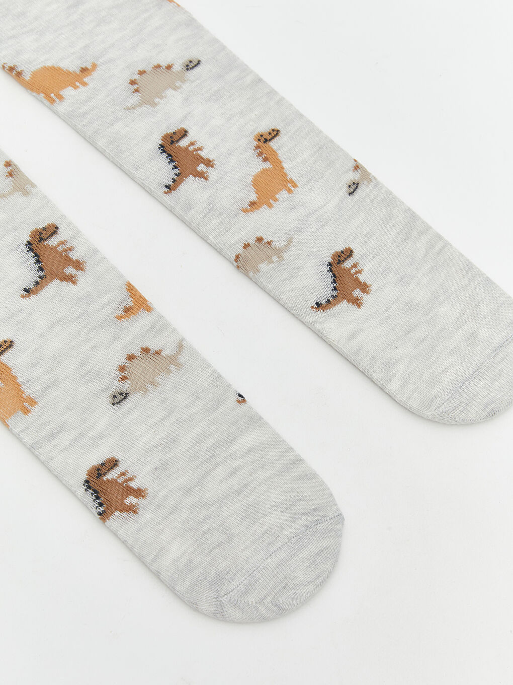 Gri Baskılı Erkek Çocuk Külotlu Çorap 2'li-1
