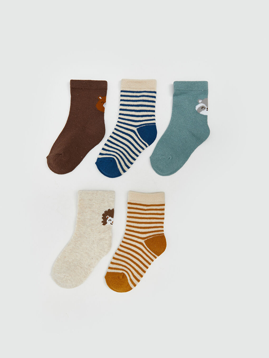 LCW baby Printed Baby Boys' Ankle Socks 5 Pack -W5BS74Z1-D5H