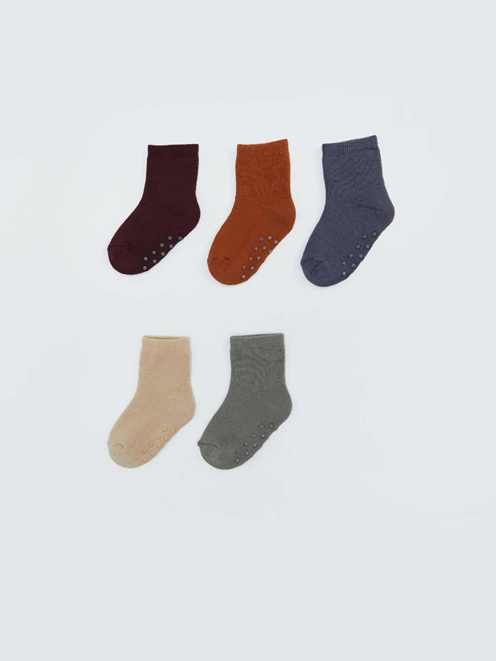 LCW Kids Basic Boys' Ankle Socks 5 Pack -W5BS78Z1-DYG