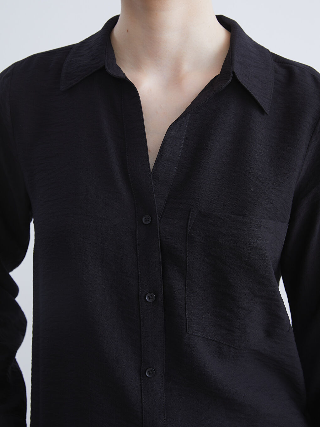 Loose Fit Dobby Women's Shirt-2