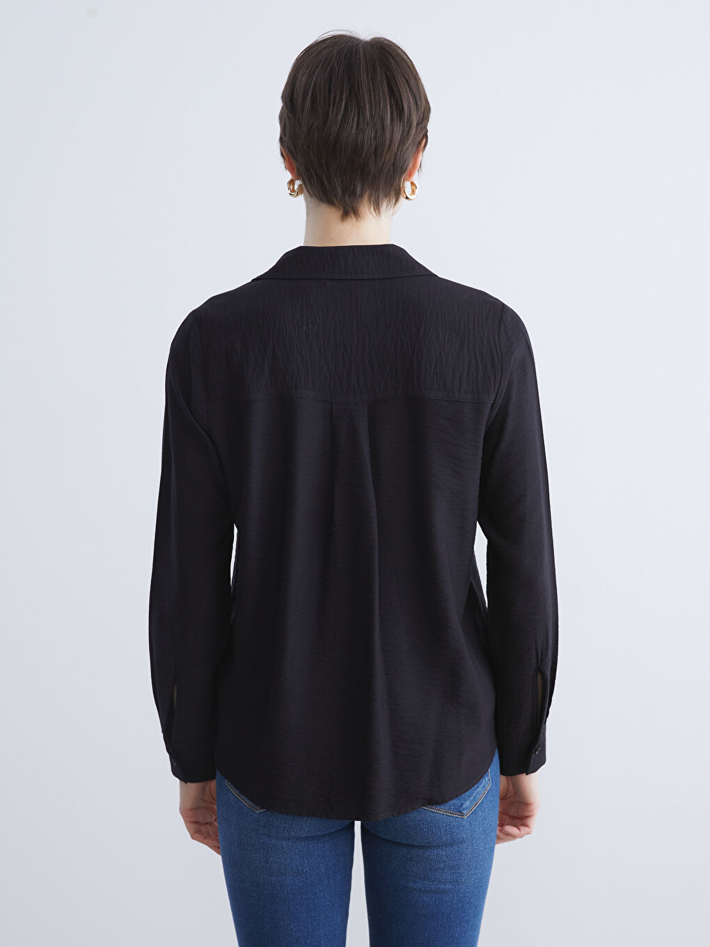 Loose Fit Dobby Women's Shirt-3