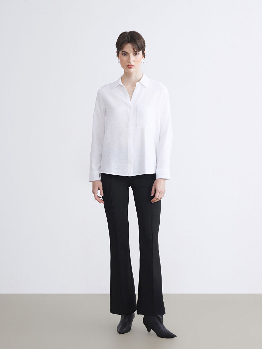 Loose Fit Dobby Women's Shirt-1