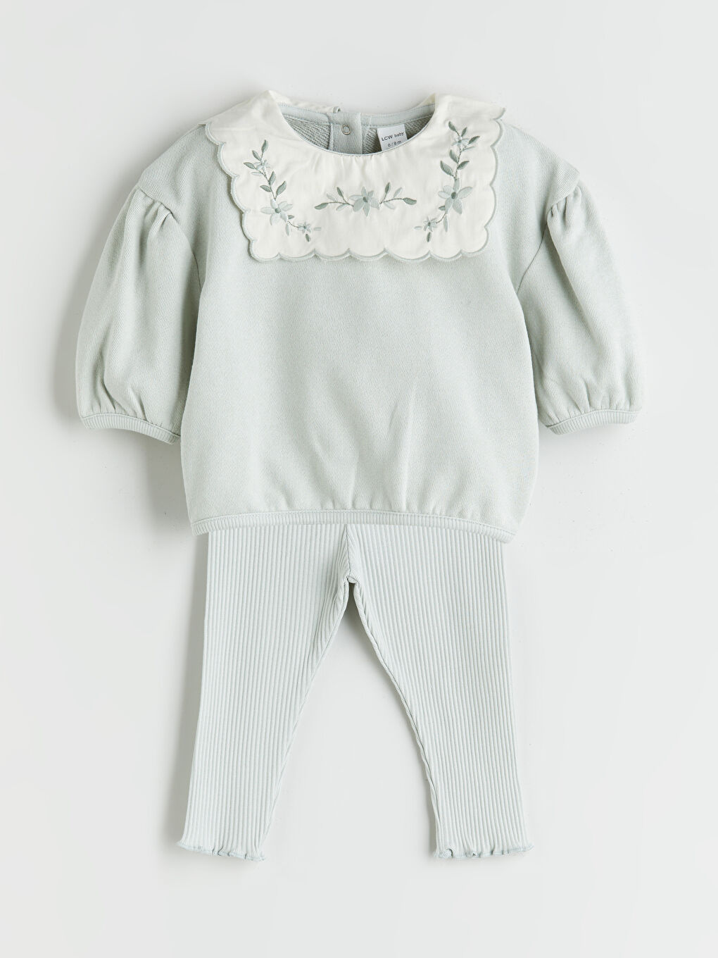 Crew Neck Baby Girls' Sweatshirt and Leggings 2 Pack