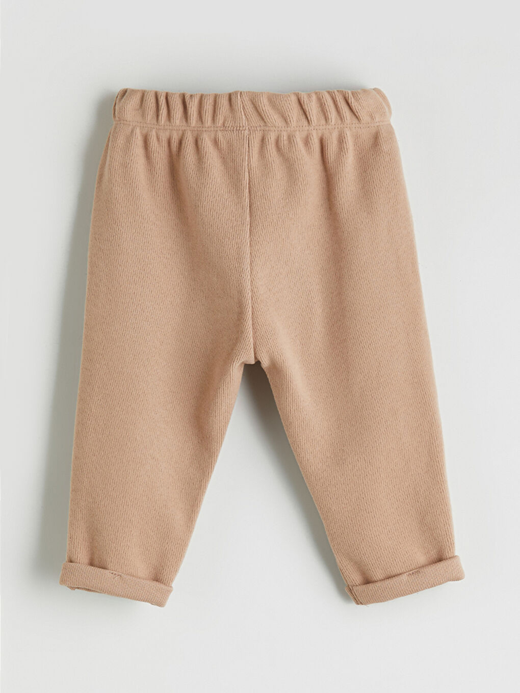 Kahverengi Katlamalı Paçalı Kız Bebek Eşofman Altı-1