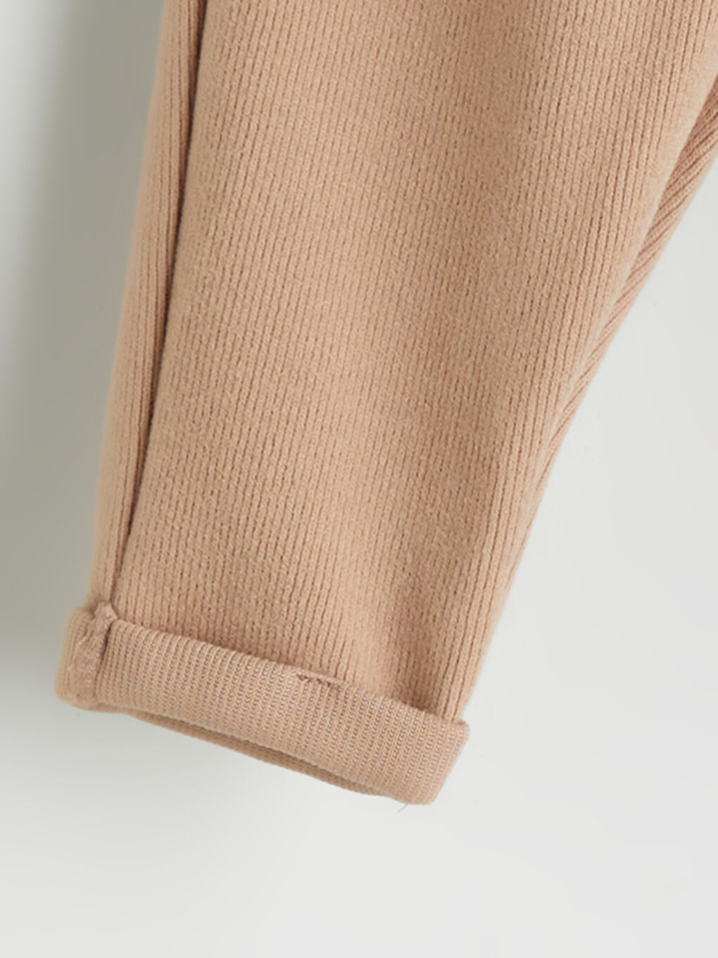 Kahverengi Katlamalı Paçalı Kız Bebek Eşofman Altı-2