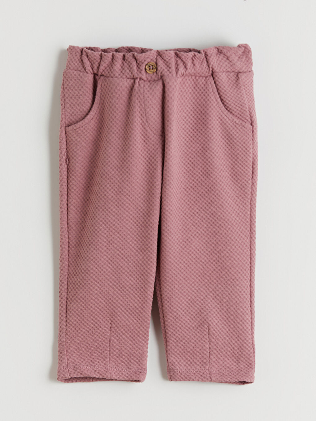 Pembe Beli Lastikli Kız Bebek Eşofman Altı