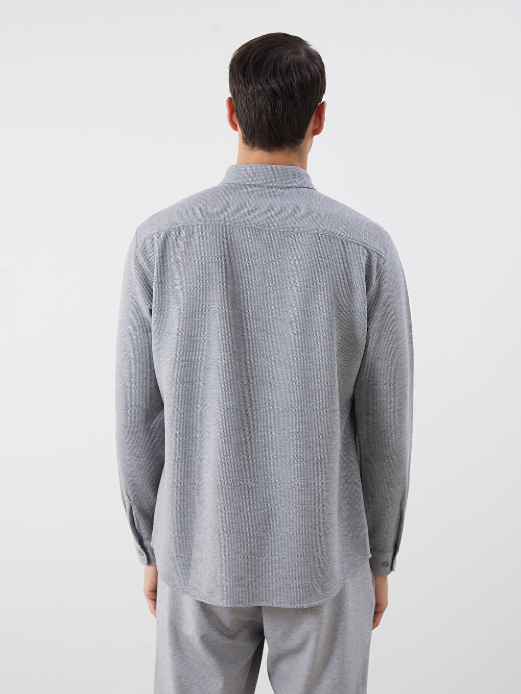 Slim Fit Long Sleeve Men's Shirt-3