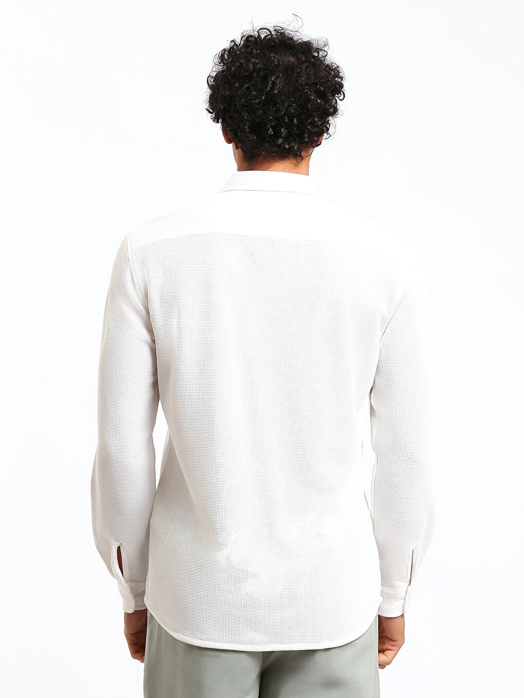 Slim Fit Long Sleeve Men's Shirt-4