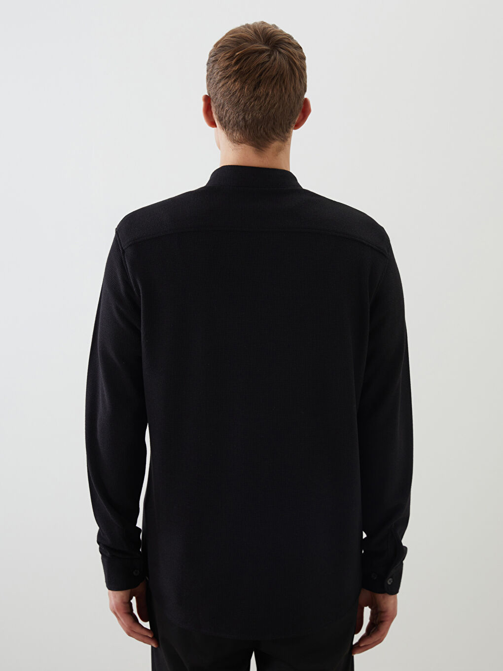 Chemise Pour Hommes Coupe Svelte À Manches Longues-3