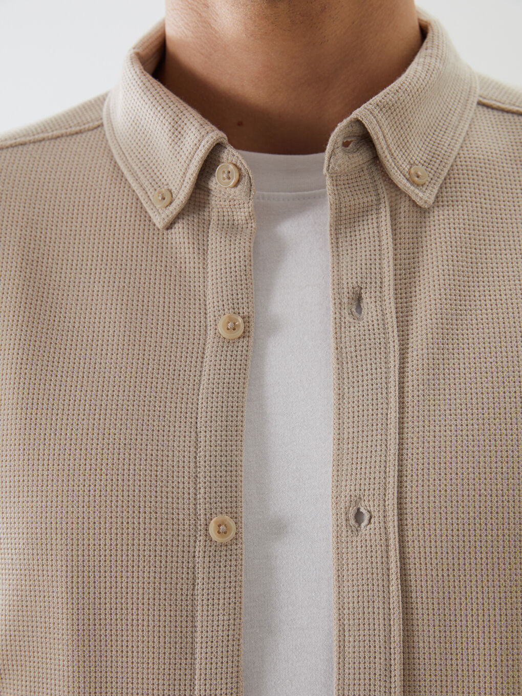 قميص كم طويل رفيع للرجال-2