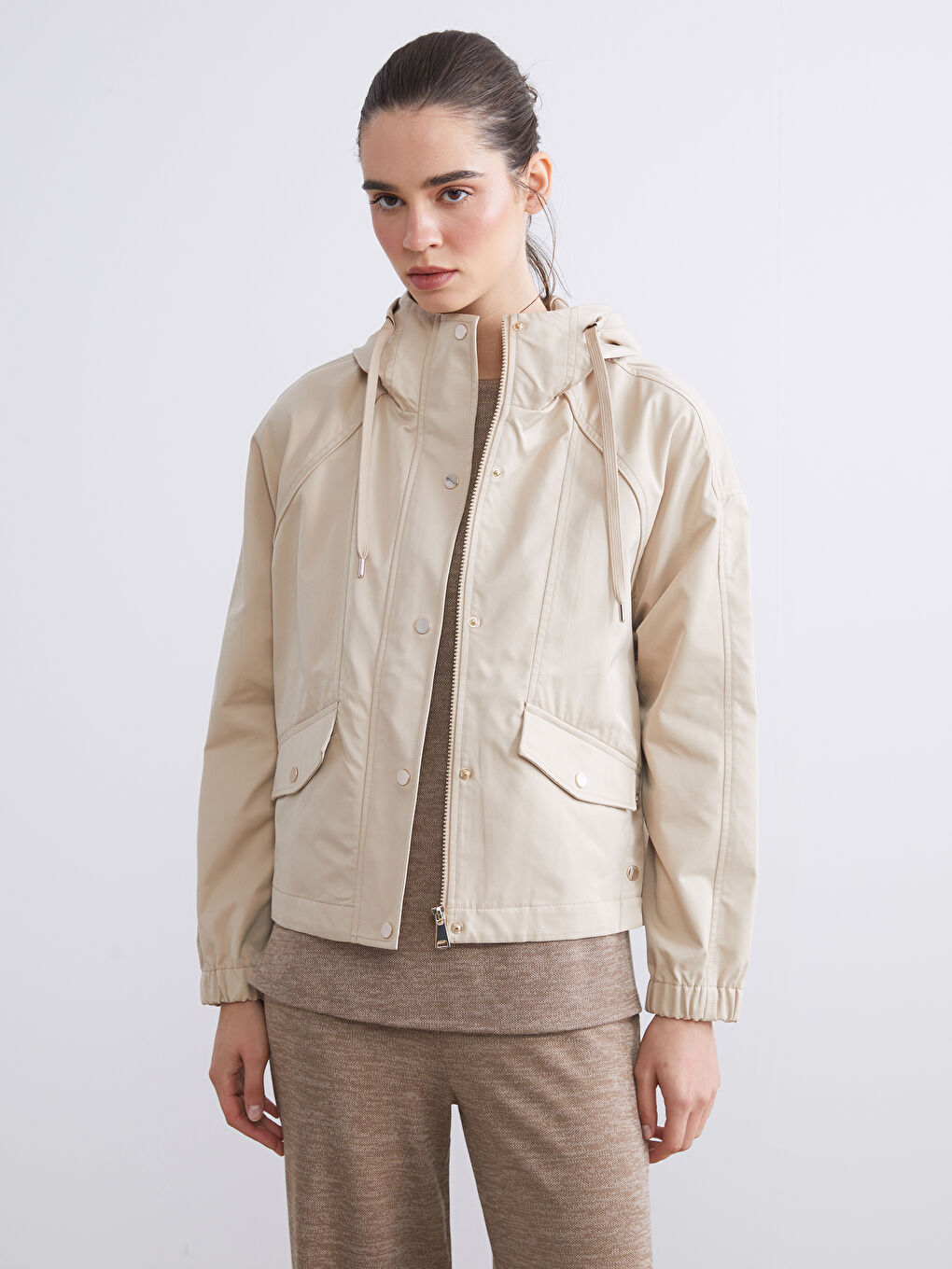 Hooded Oversize Women's Raincoat