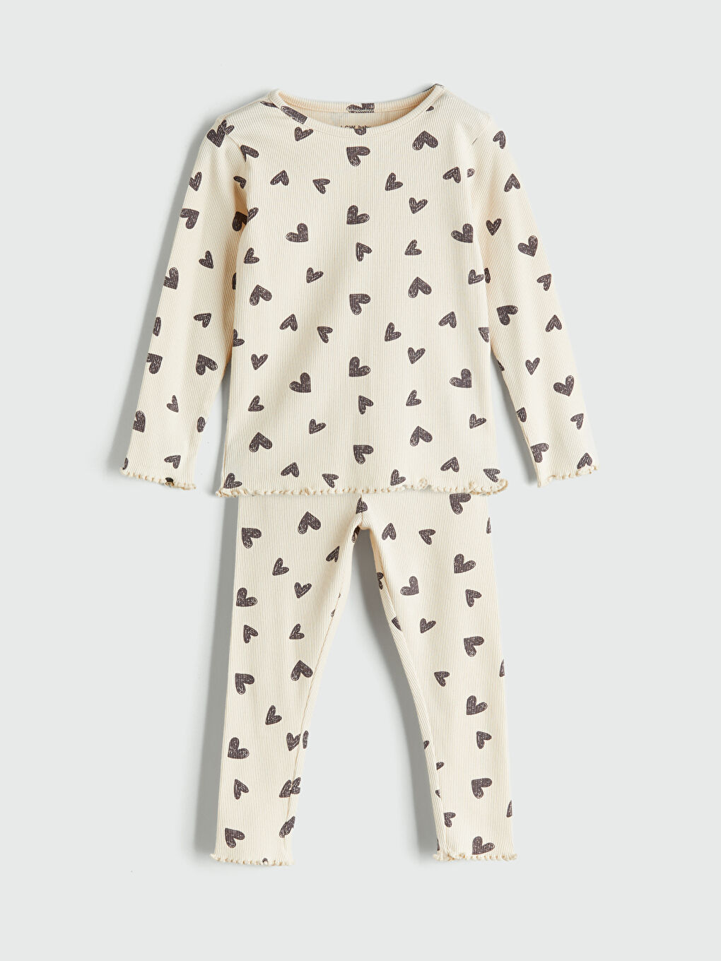 LCW baby Heart Printed Baby Girls' Pyjama Set -W5BU14Z1-LQA