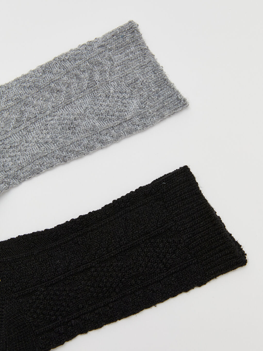 Self Patterned Wool Women's Sock Ankle Socks 2 Pack-1