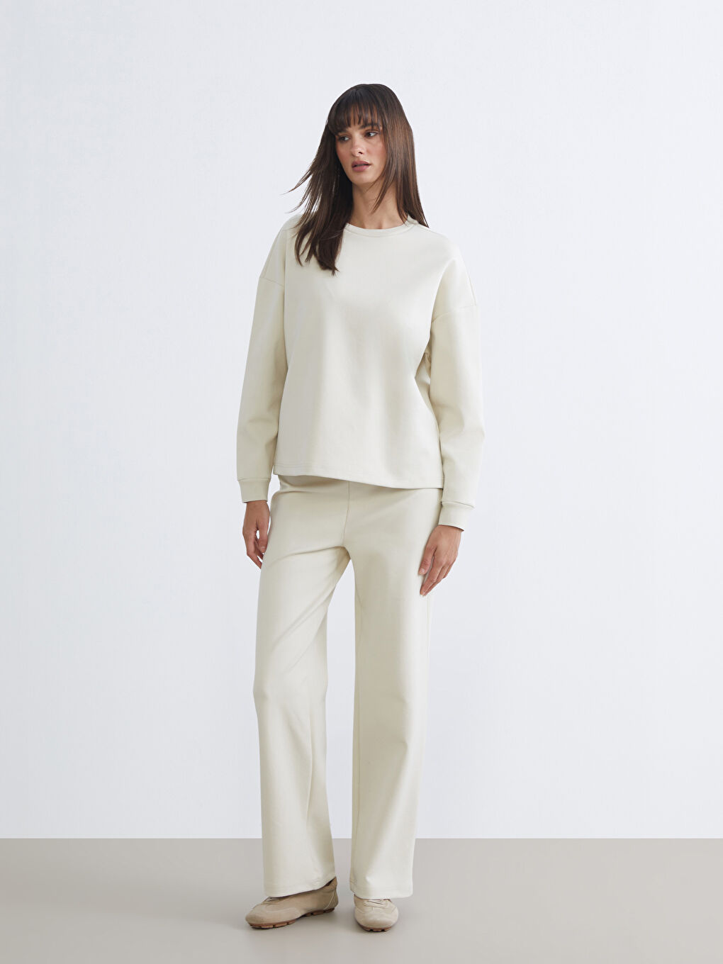 Crew Neck Oversize Women's Sweatshirt-1