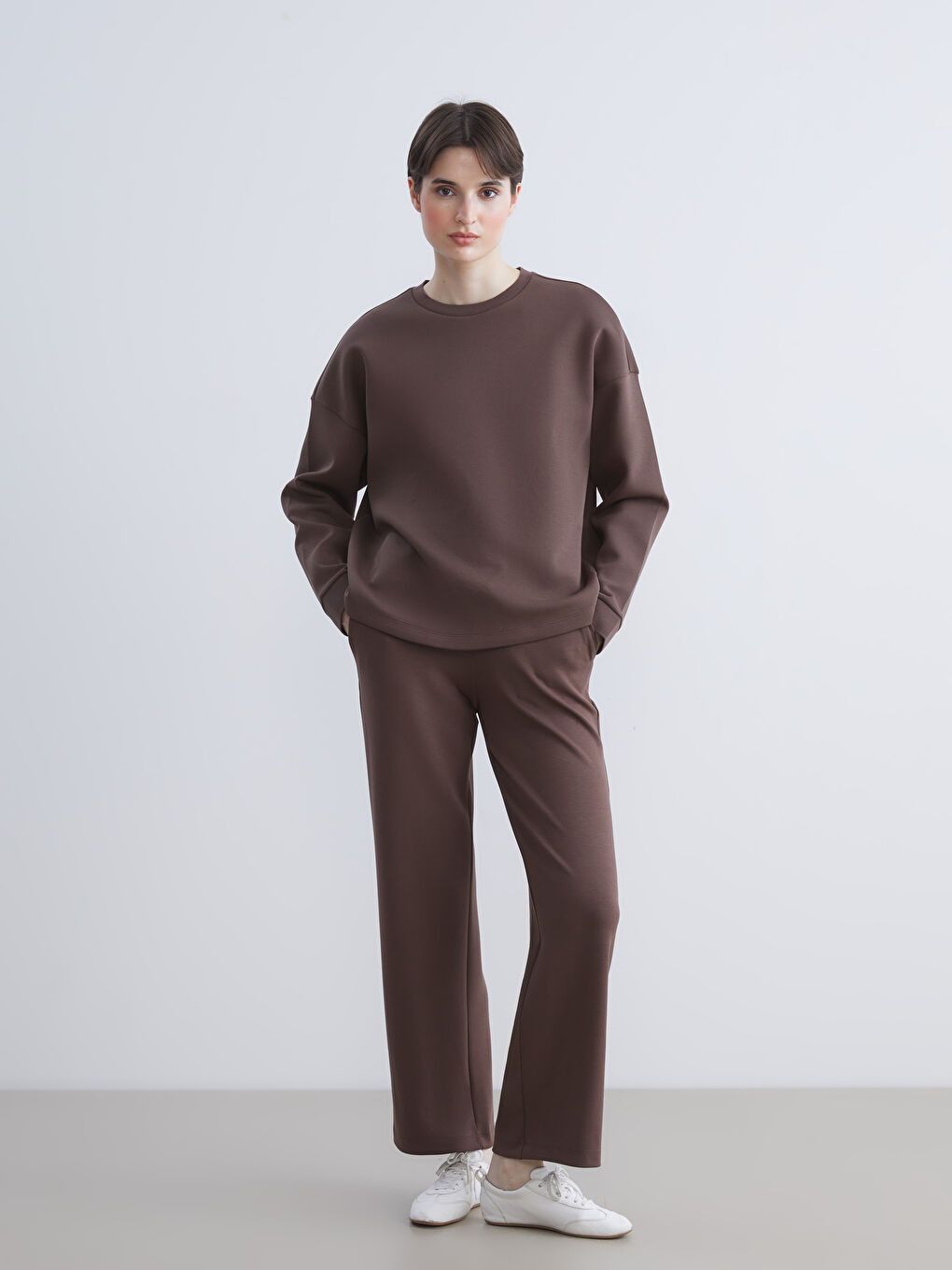 Crew Neck Oversize Women's Sweatshirt-1