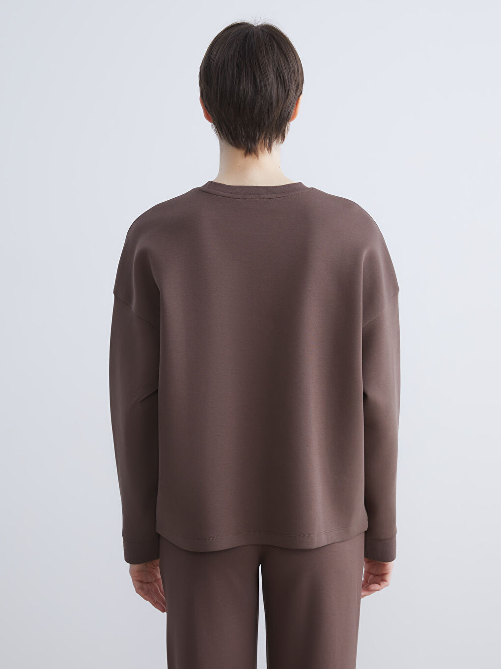Crew Neck Oversize Women's Sweatshirt-3