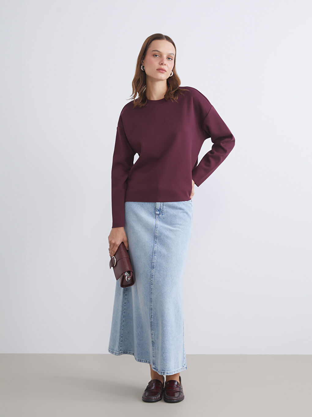 Crew Neck Women's Sweatshirt-1