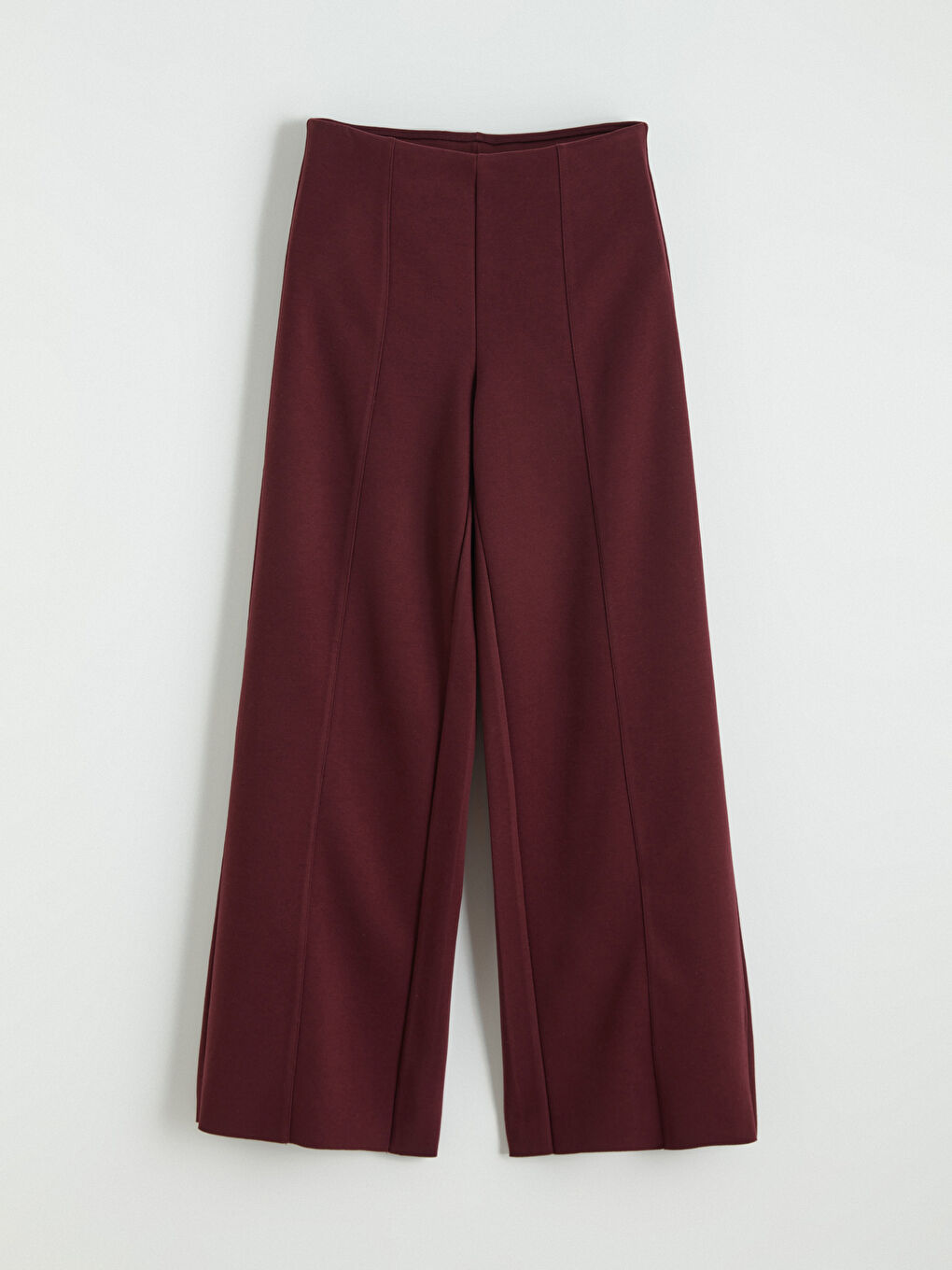 Elastic Waist Wide Leg Women's Trousers