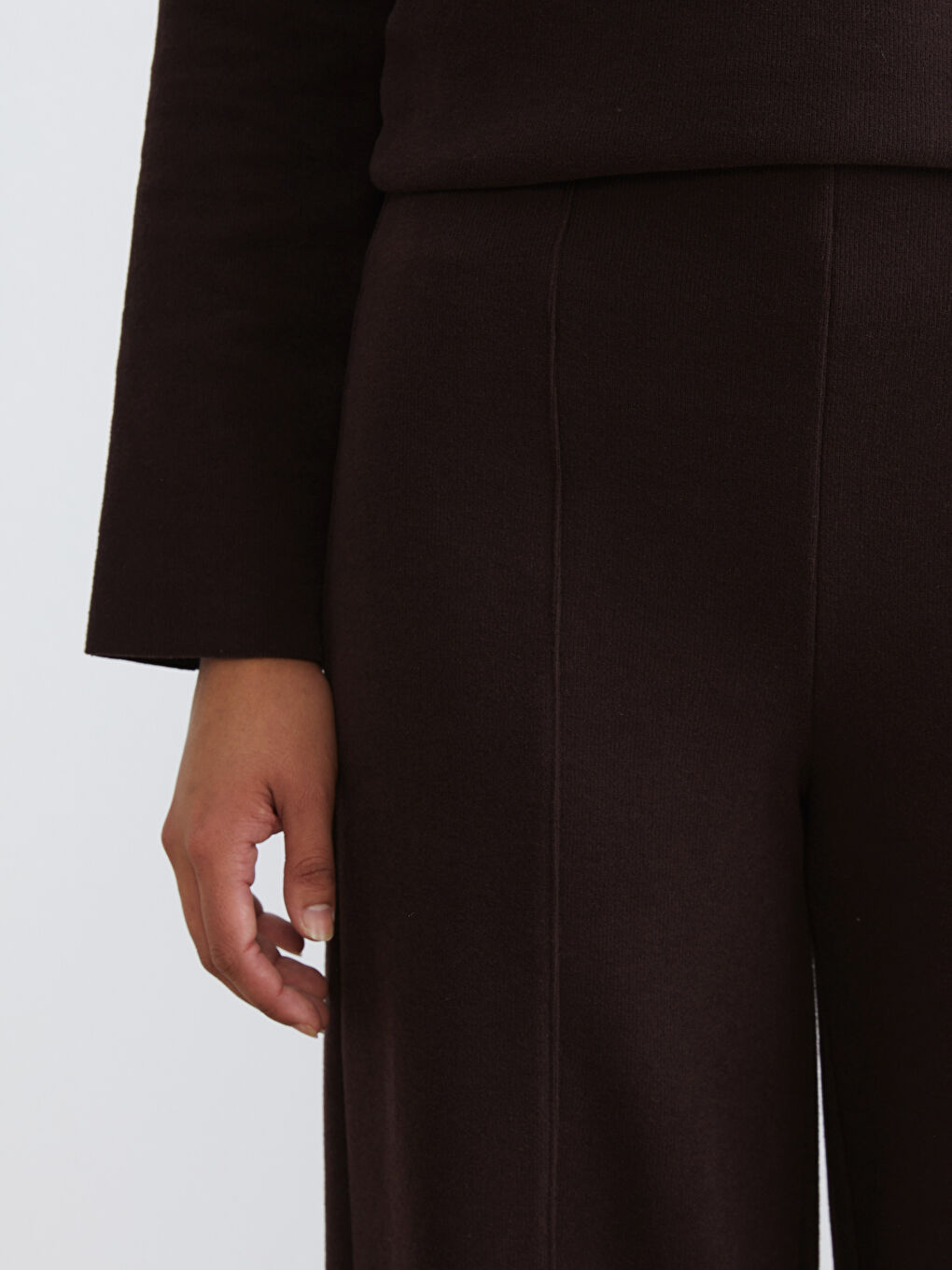 Әйелдерге арналған серпімді белдік кең балақ шалбар-4