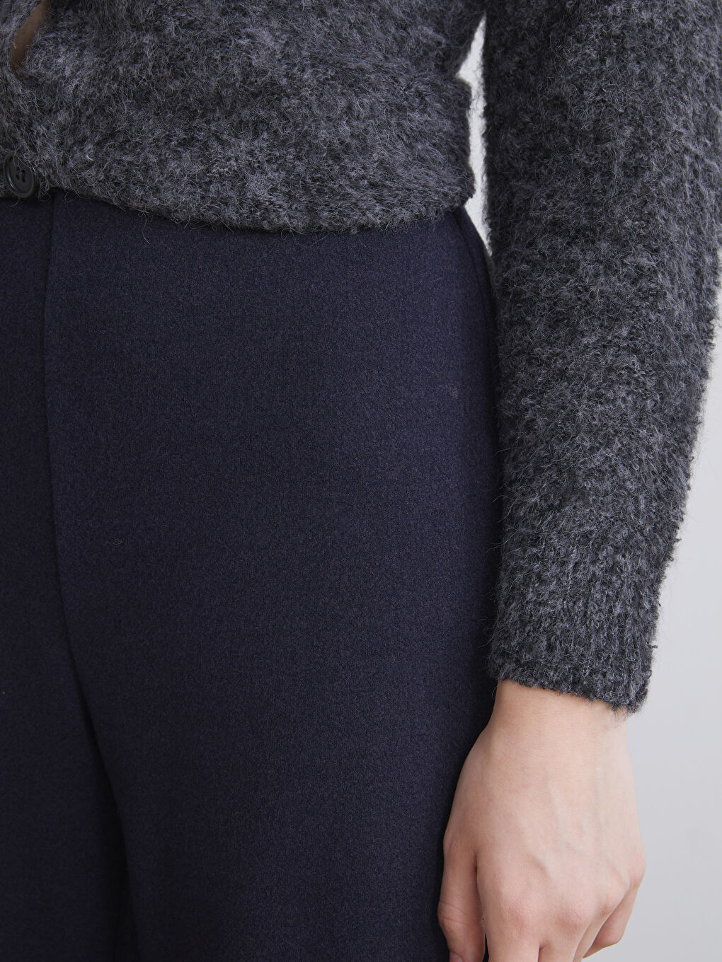 Elastic Waist Wide Leg Women's Trousers-2