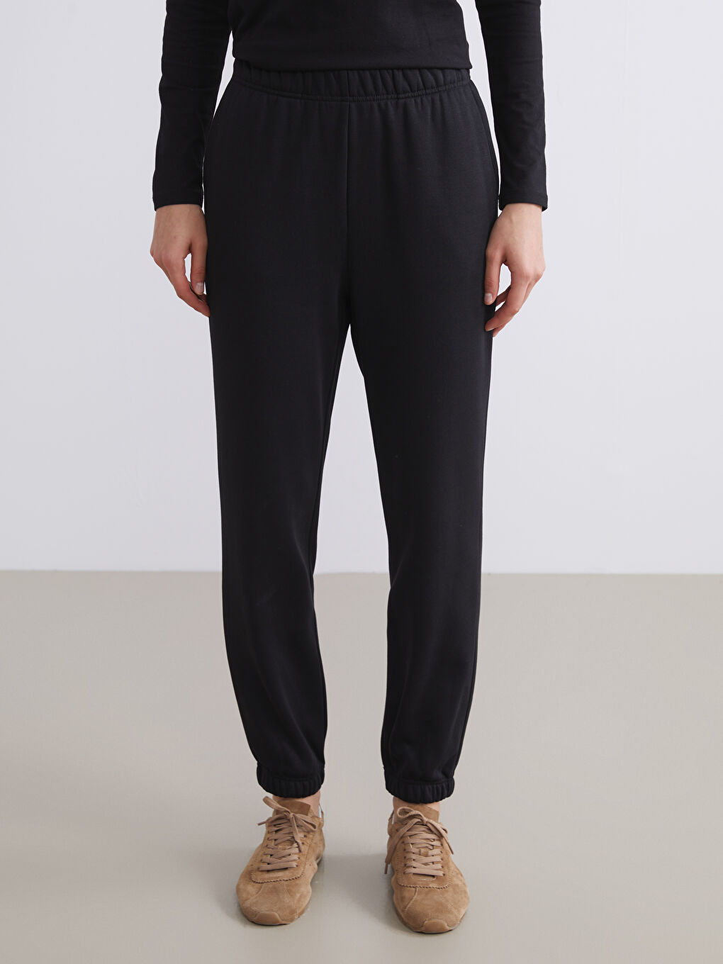 Elasticated Waist Women's Thick Jogger Sweatpants-1